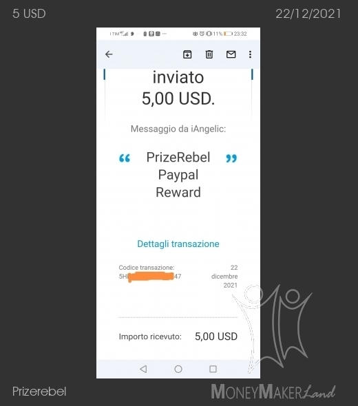 Payment 23 for Prizerebel