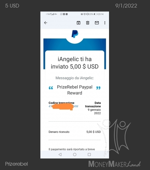 Payment 24 for Prizerebel