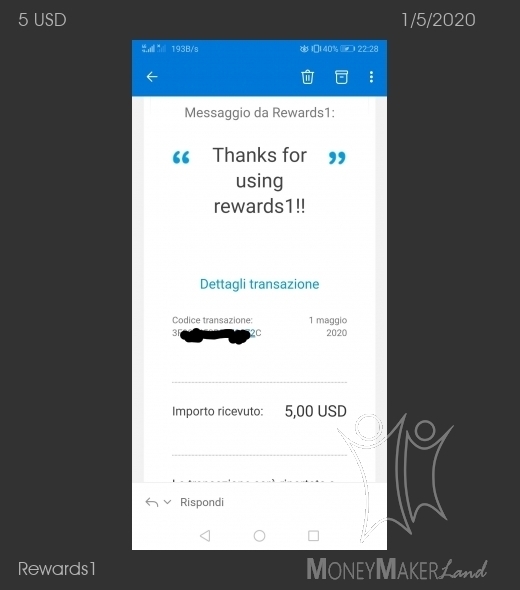 Payment 1 for Rewards1