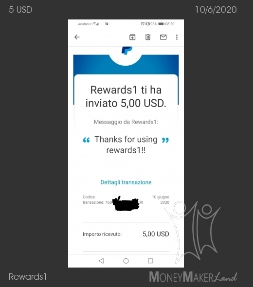 Payment 2 for Rewards1