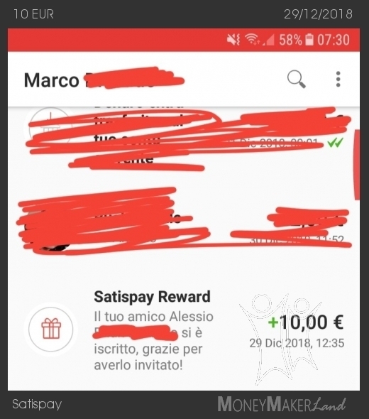 Payment 12 for Satispay