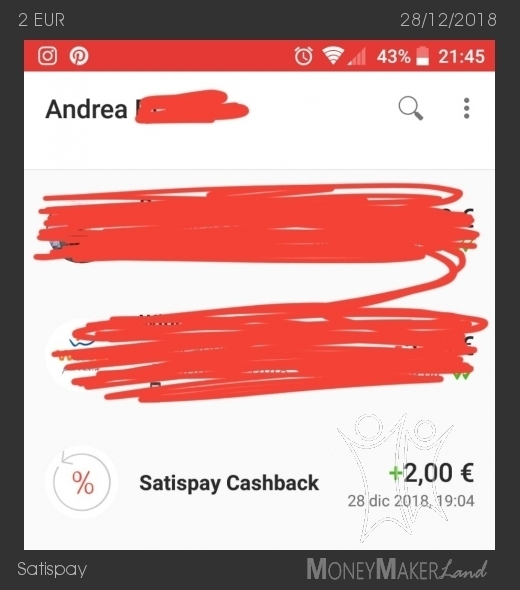 Payment 16 for Satispay