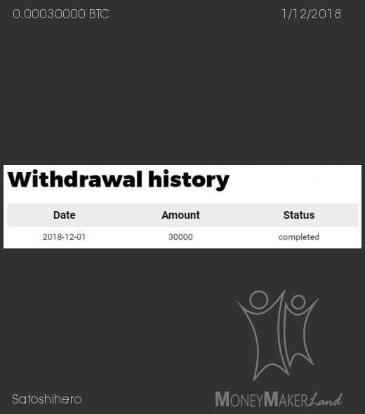 Payment 1 for Satoshihero