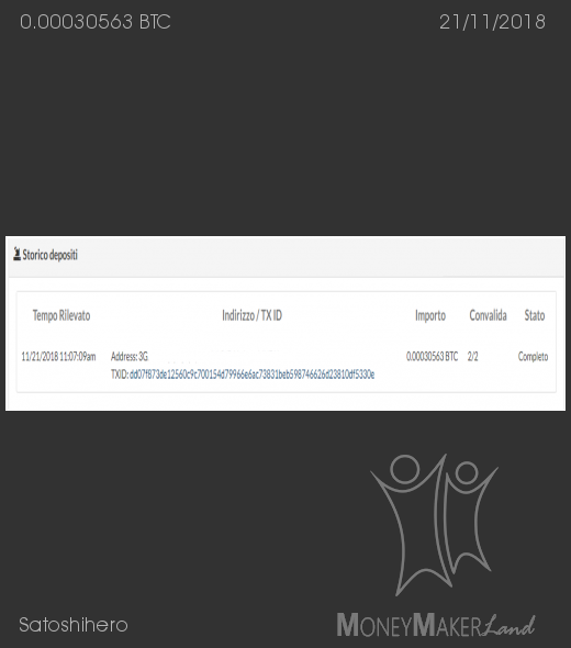 Payment 2 for Satoshihero