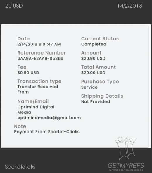 Payment 92 for Scarletclicks