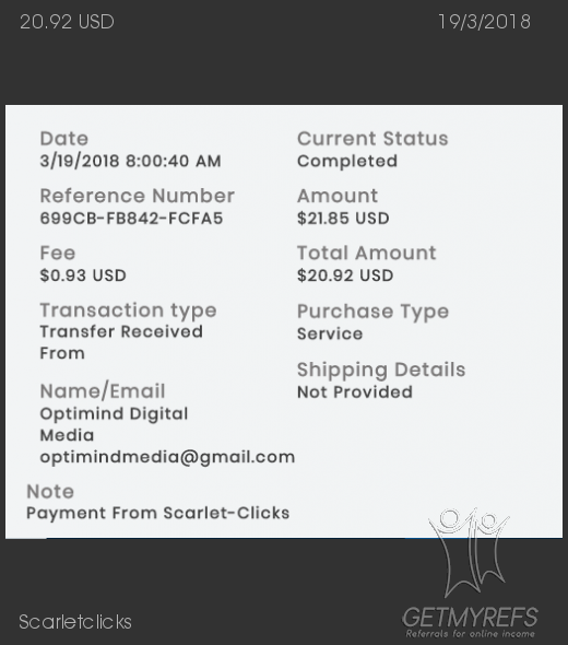 Payment 94 for Scarletclicks