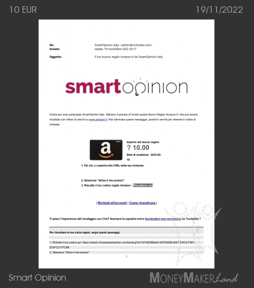 Payment 14 for Smart Opinion