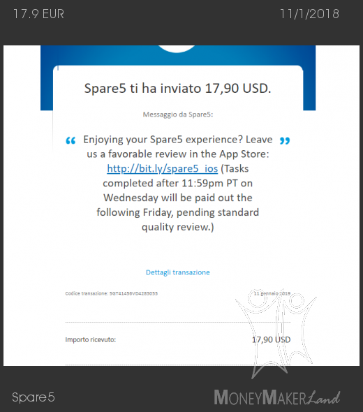 Payment 13 for Spare5