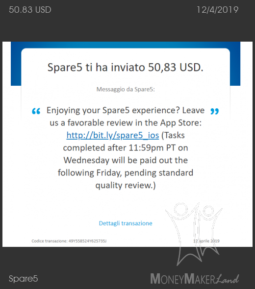 Payment 18 for Spare5