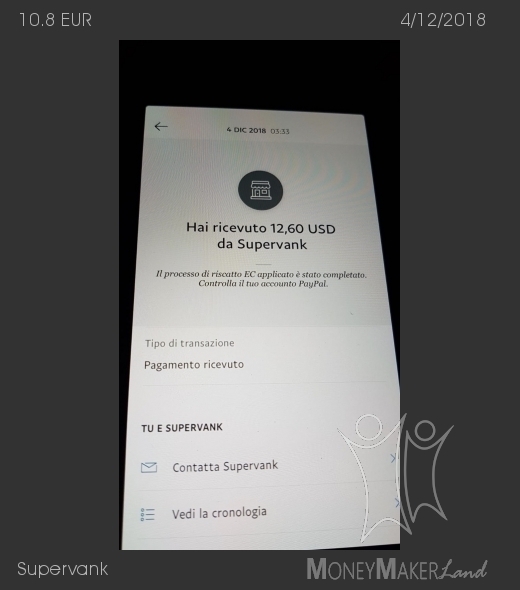 Payment 4 for Supervank