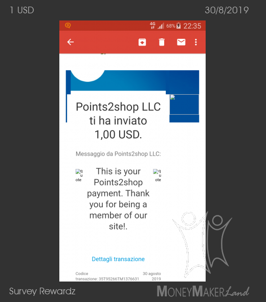 Payment 5 for Survey Rewardz