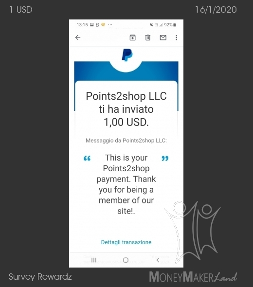 Payment 15 for Survey Rewardz
