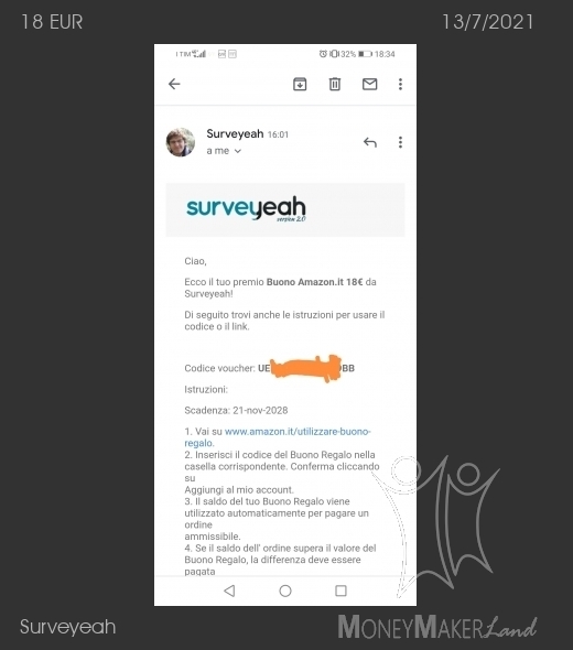 Pagamento 58 per Surveyeah