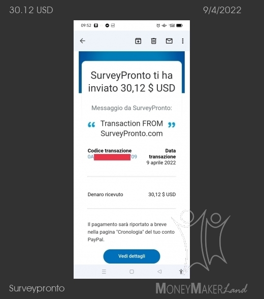 Pagamento 16 per Surveypronto