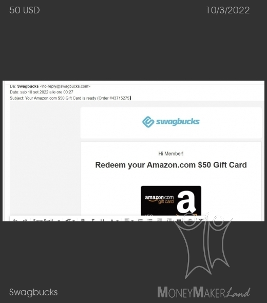 Payment 3 for Swagbucks