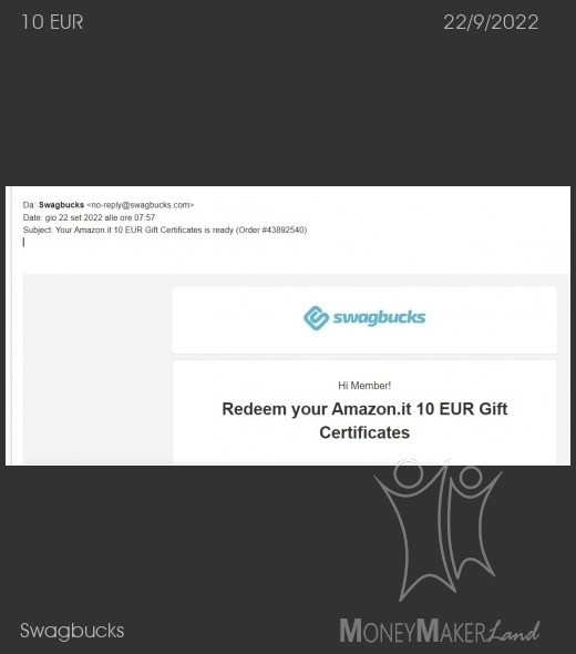 Payment 4 for Swagbucks
