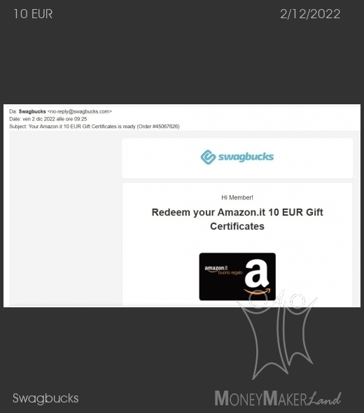 Payment 6 for Swagbucks