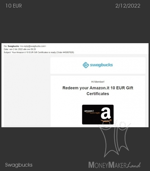 Pagamento 6 per Swagbucks