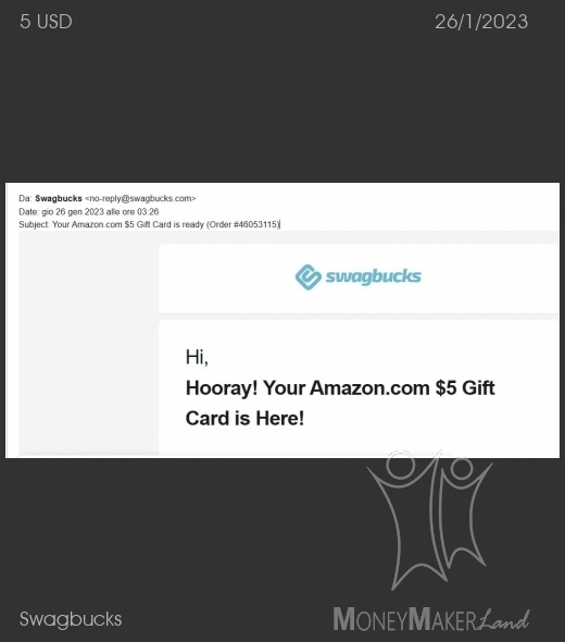Payment 9 for Swagbucks