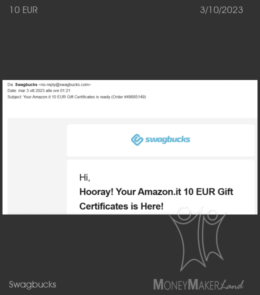Payment 17 for Swagbucks