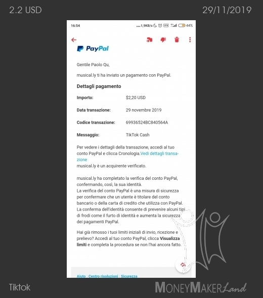 Payment 6 for Tiktok