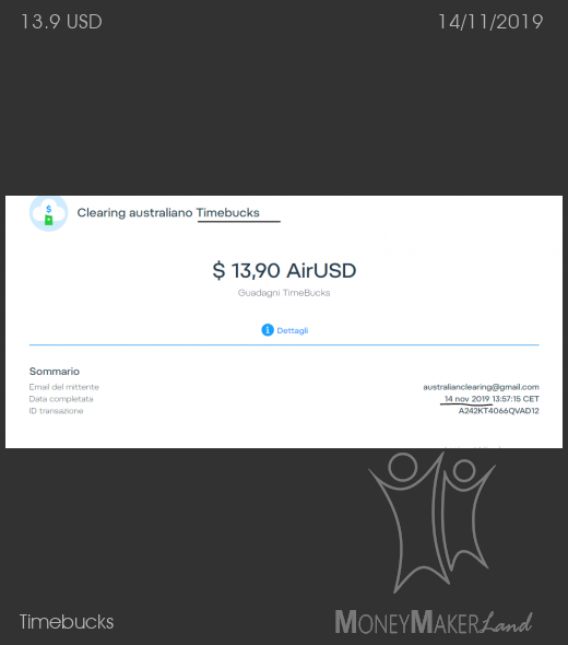 Pagamento 41 per Timebucks