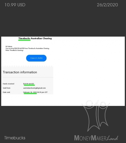 Pagamento 56 per Timebucks