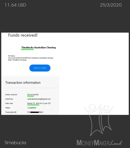 Pagamento 59 per Timebucks