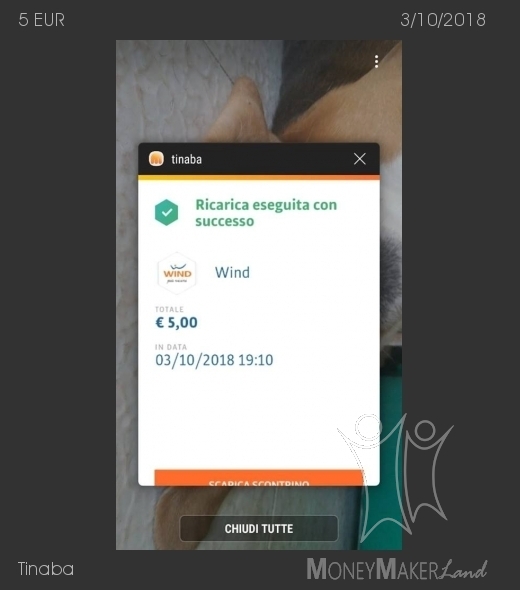 Payment 1 for Tinaba