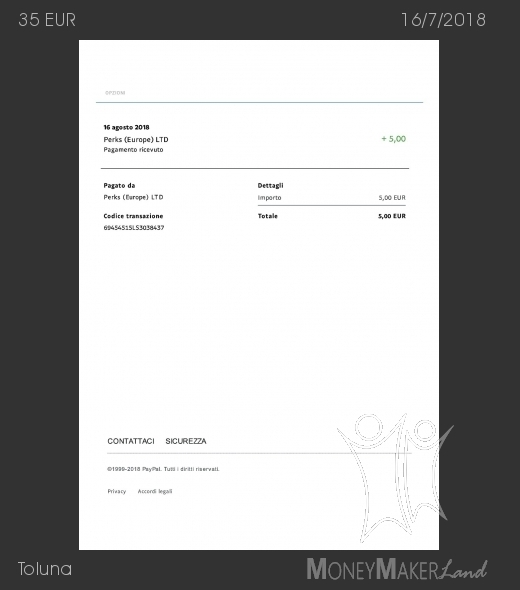 Payment 98 for Toluna