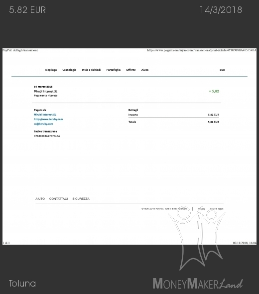 Payment 102 for Toluna