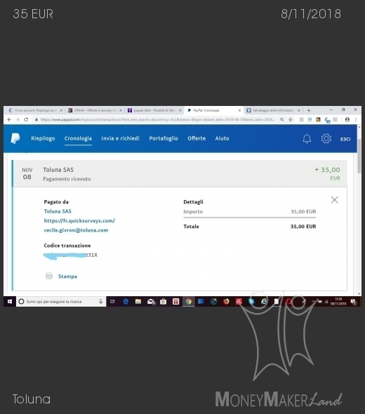 Payment 106 for Toluna