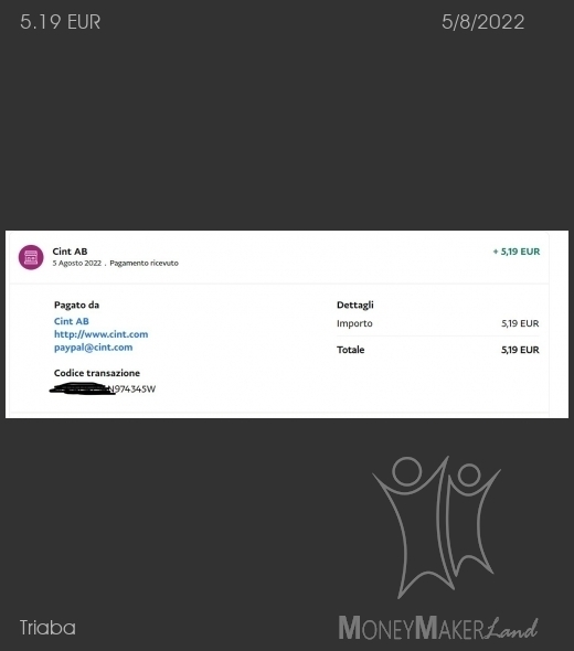 Payment 33 for Triaba