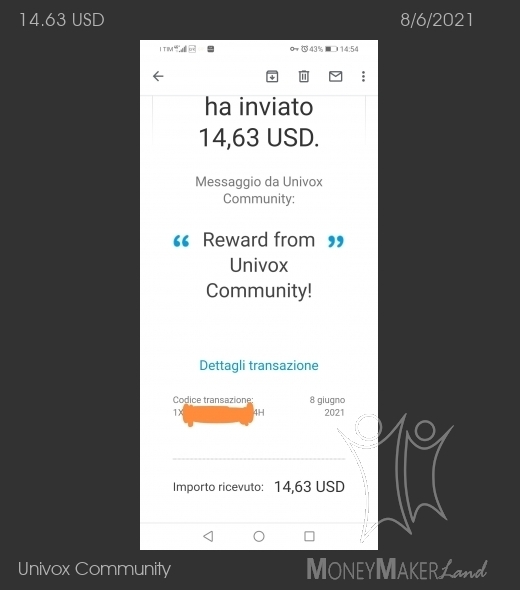 Payment 18 for Univox Community