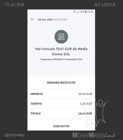 Payment 57 for Upmoney