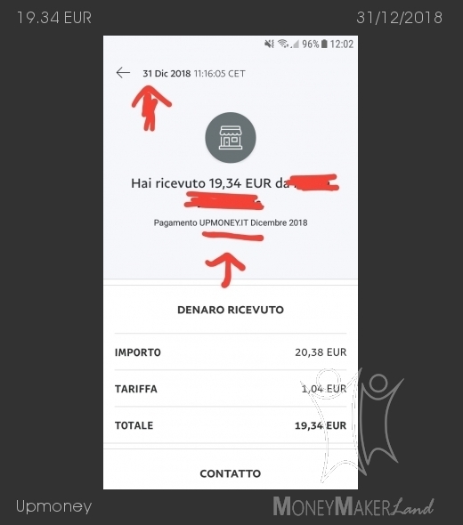 Payment 58 for Upmoney