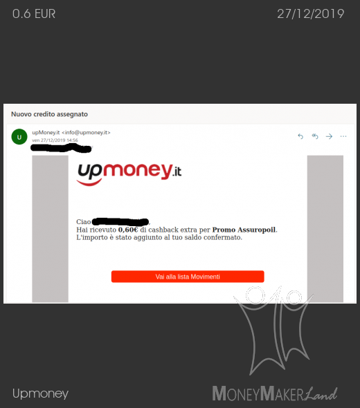 Pagamento 91 per Upmoney