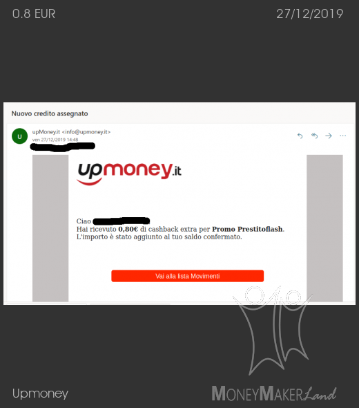 Payment 92 for Upmoney
