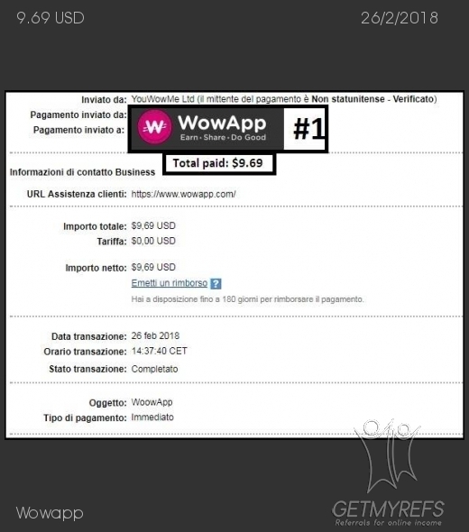 Payment 6 for Wowapp