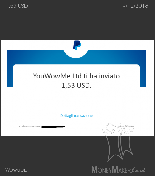 Payment 11 for Wowapp