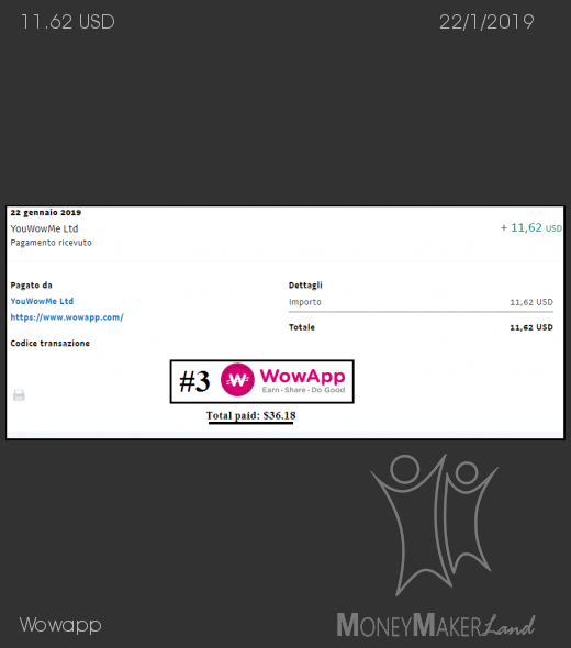 Payment 14 for Wowapp