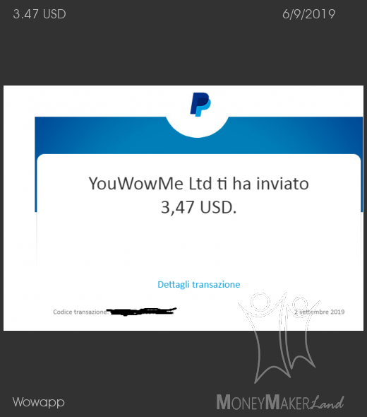 Payment 23 for Wowapp