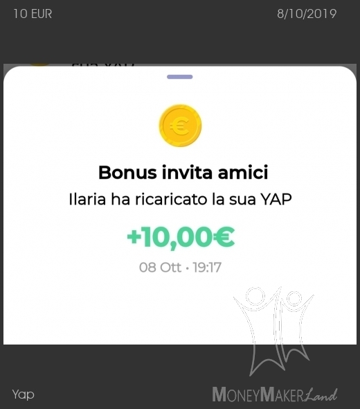 Pagamento 33 per Yap 