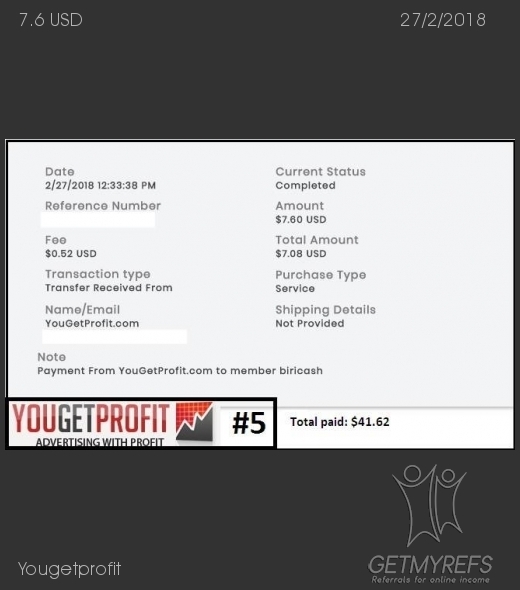 Payment 22 for Yougetprofit