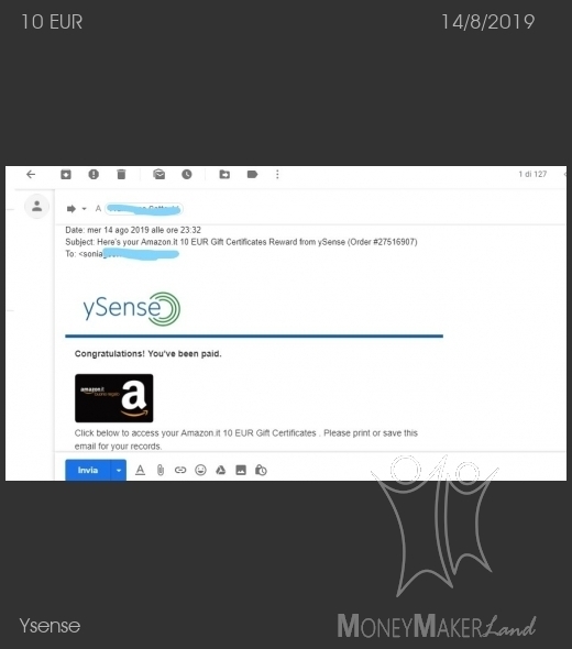 Payment 2457 for Ysense