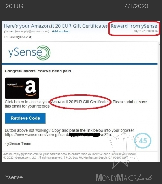 Payment 2759 for Ysense