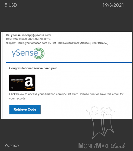 Payment 2792 for Ysense