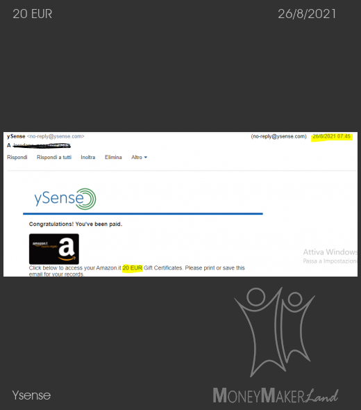 Payment 2862 for Ysense