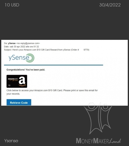 Payment 2819 for Ysense