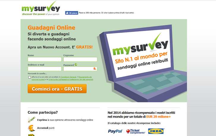 Come guadagnare online e trovare referrals diretti grati con Mysurvey